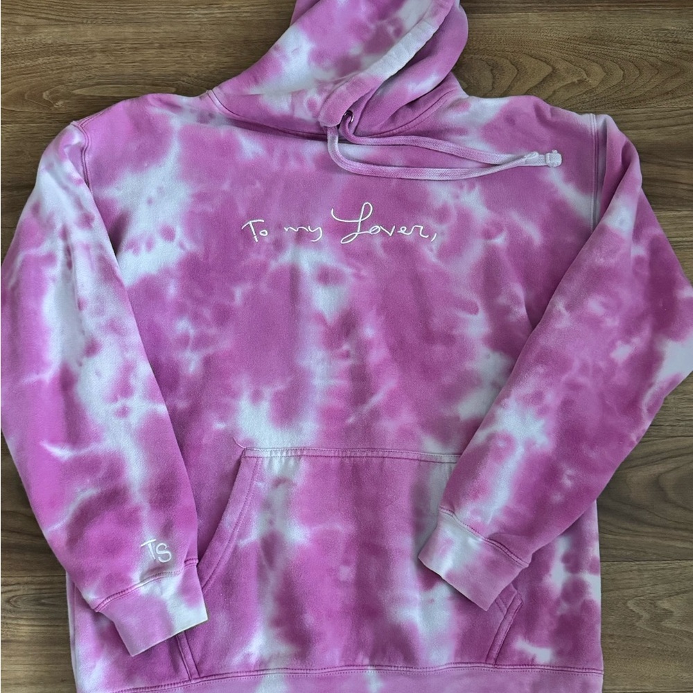 Taylor Swift Pink and White Tie-Dye 'To My Lover' Hoodie
